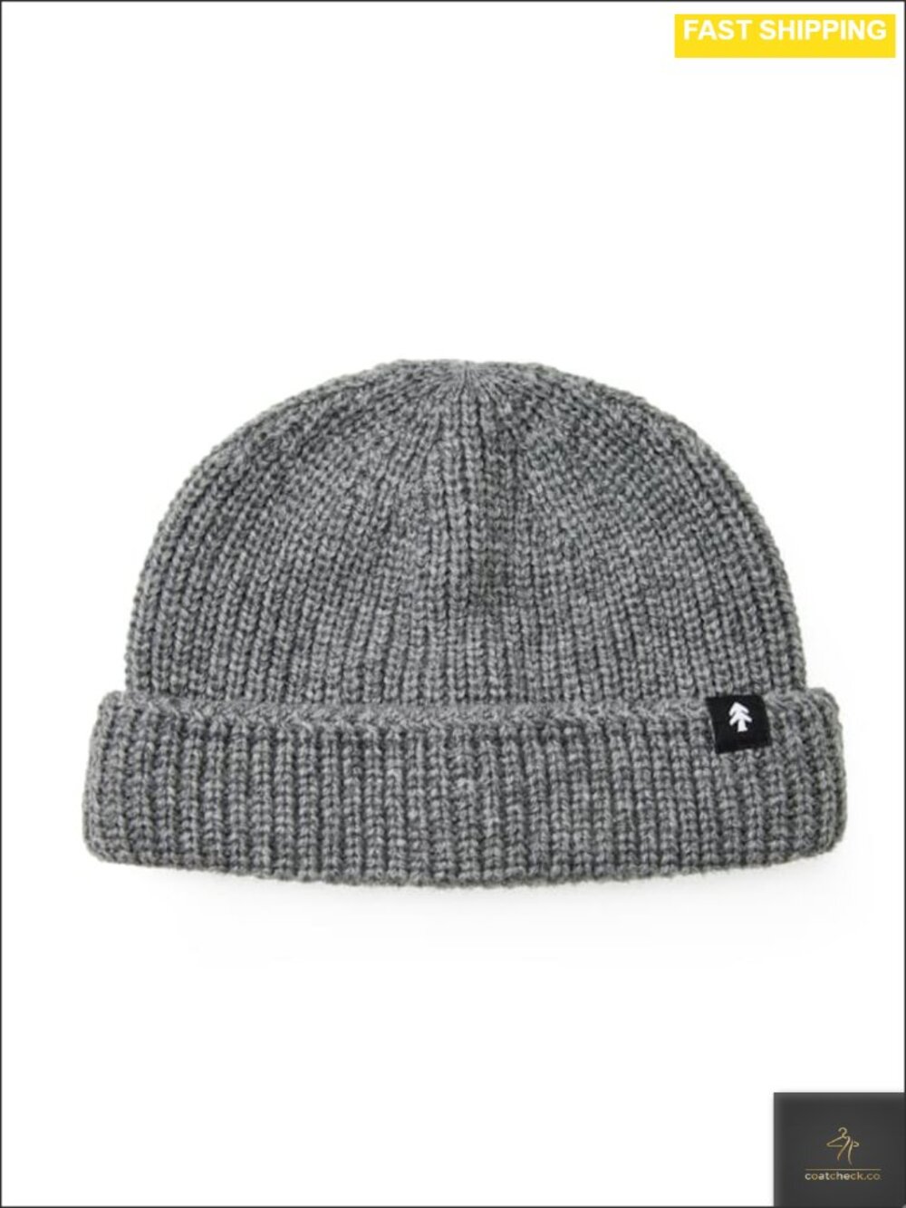 100% Wool Short Roll Beanie Low Profile Unisex Warm Winter Cap